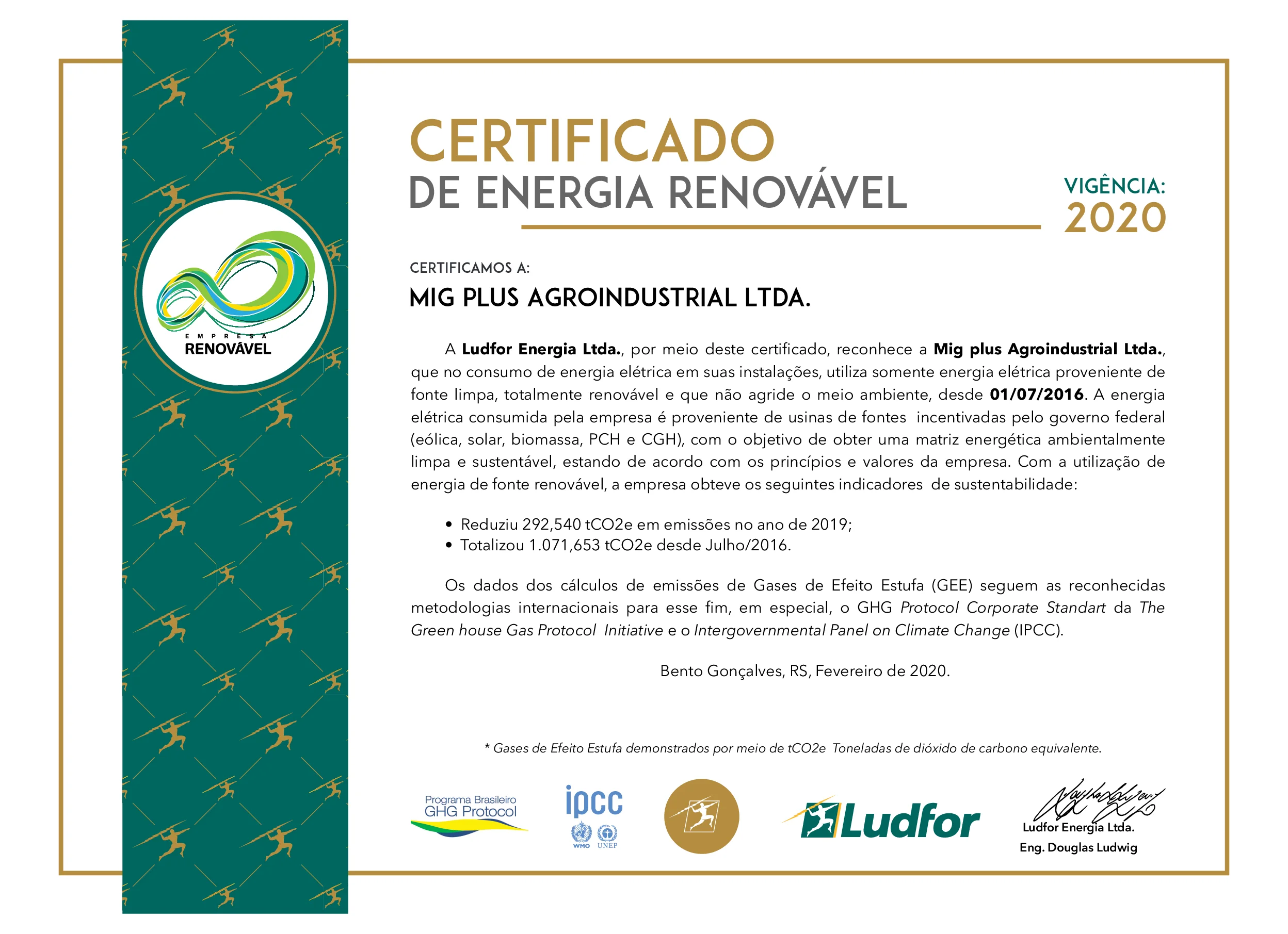 Certificado Energia Renovável