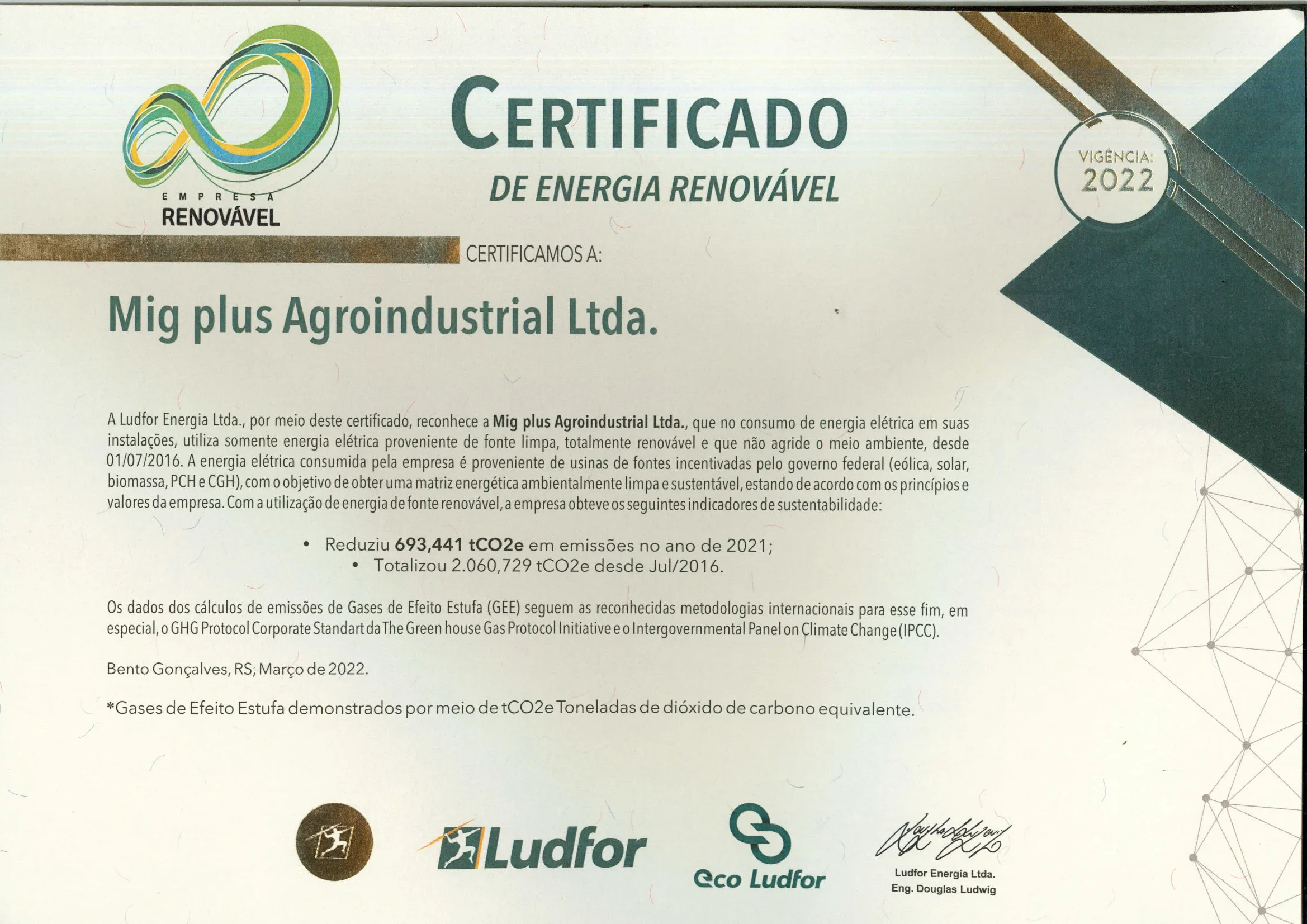 Certificado Energia Renovável
