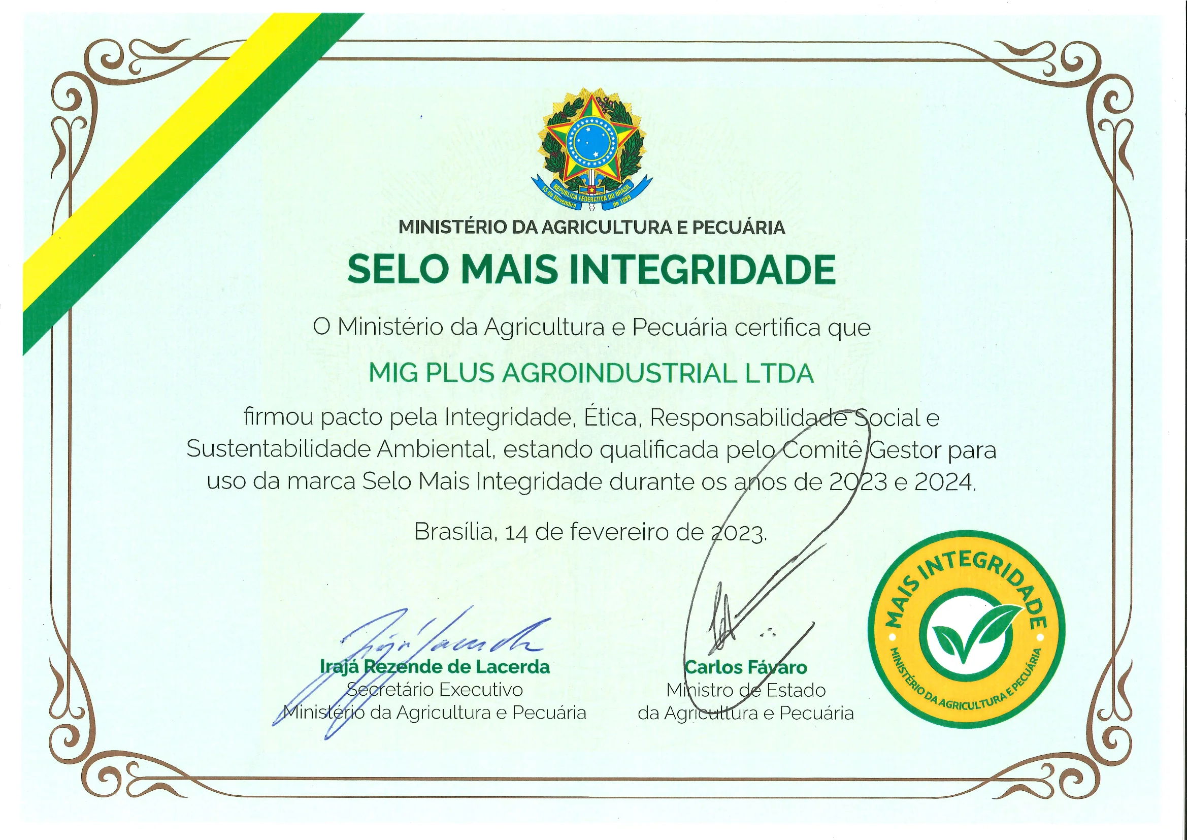 Selo Mais Integridade